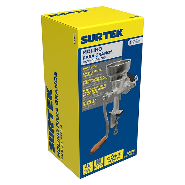 Molino para Granos y Nixtamal de Hierro Fundido Mango de Madera