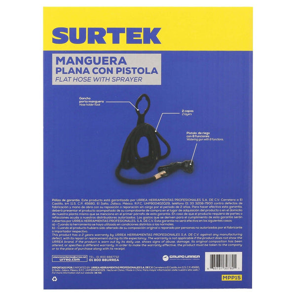 Manguera Plana con Pistola SURTEK U1 MPP15