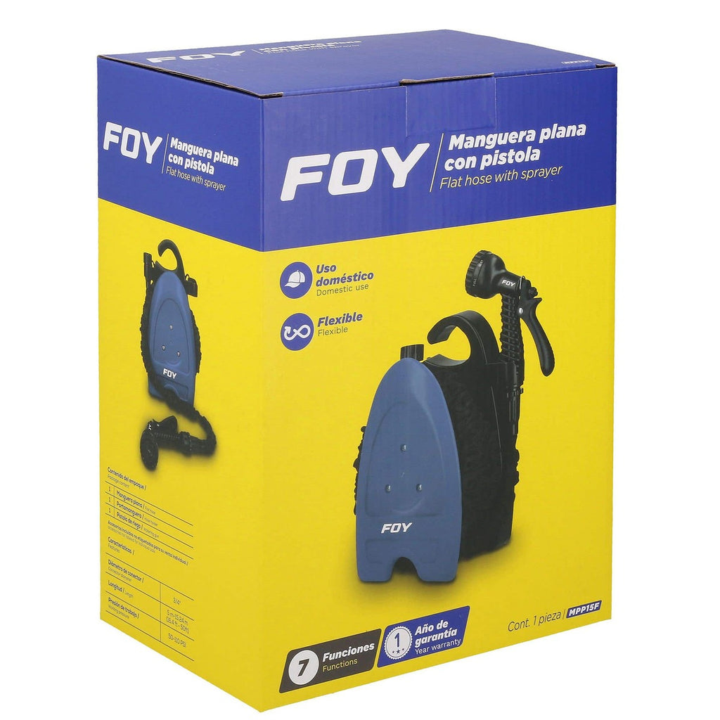 Manguera Plana con Pistola FOY U1 MPP15F