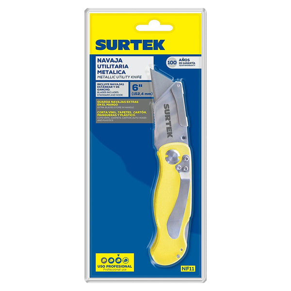 Cutter 7” Metálico Utilitaria Cuchilla Corta