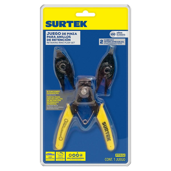 Pinza para Anillos de Retención y Puntas Intercambiables - U1 PFR02