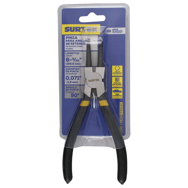 Pinza para Anillos de Retención Interna Angulo 90º Punta 0.070” Forjada