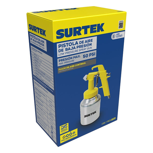 Pistola para Pintar de Succión Vaso 1 lt Aluminio Baja Presión