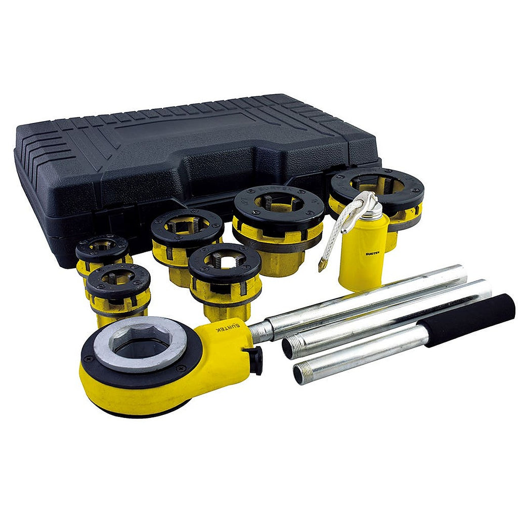 Tarraja Manual 1/2”-3/4”-1”-1.1/4”-1.1/2”-2” Tubo NPT Caja Plástica