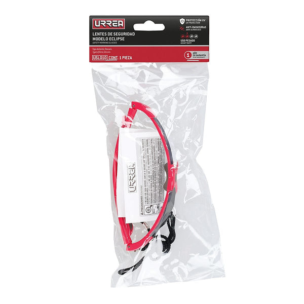 Lente para Seguridad Industrial Oscuro Antiempaño de Policarbonato Antirayaduras con cordón Némesis