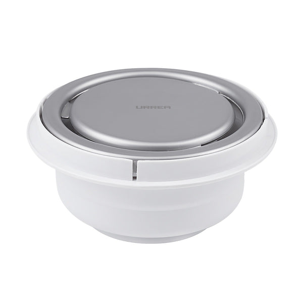 Coladera para Piso Redonda Universal con Tapa y con Rejilla de Acero Inoxidable Cromada