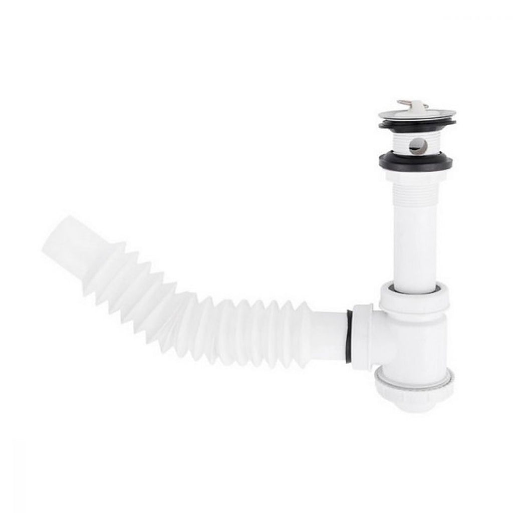 Cespol Flexible con Bote Chico con Cubierta Cromo para Lavabo