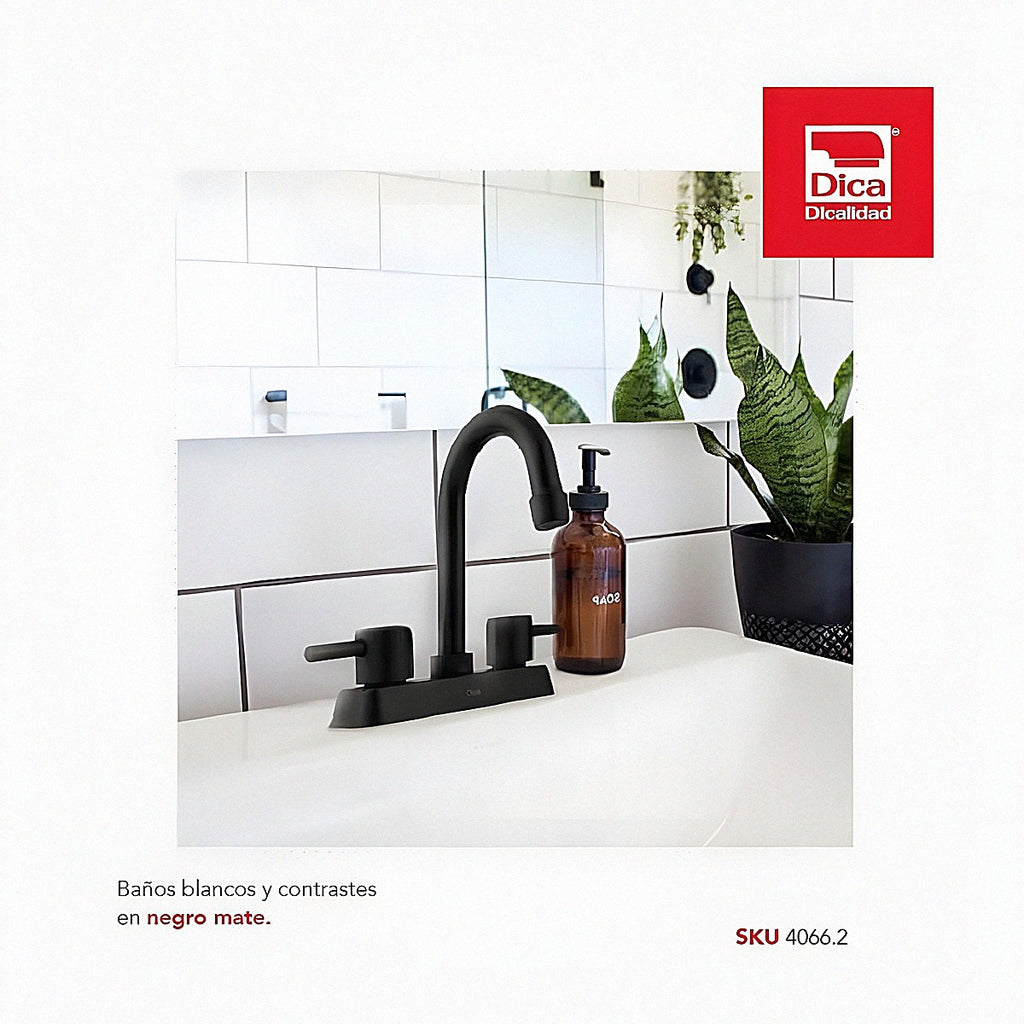 Mezcladora para Lavabo 4” Tipo Bar Cuello Alto - U3 4066