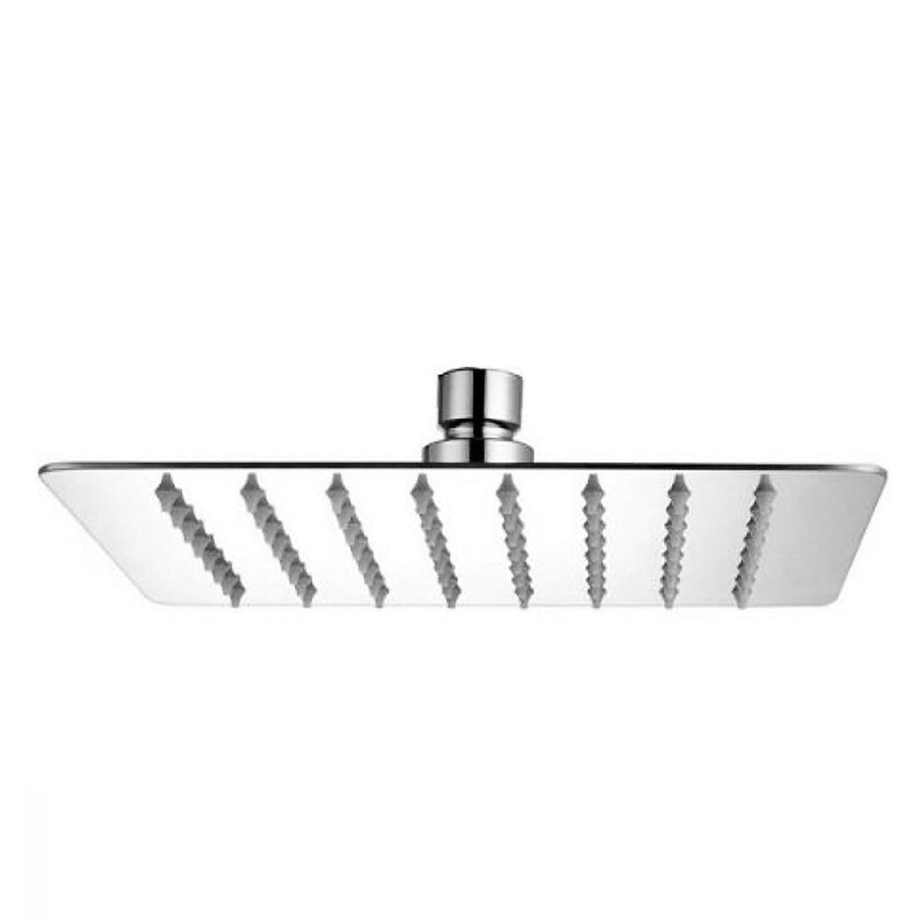 Regadera Plato Cuadrado 6” Antisarro Acero Inoxidable sin Brazo y Chapetón