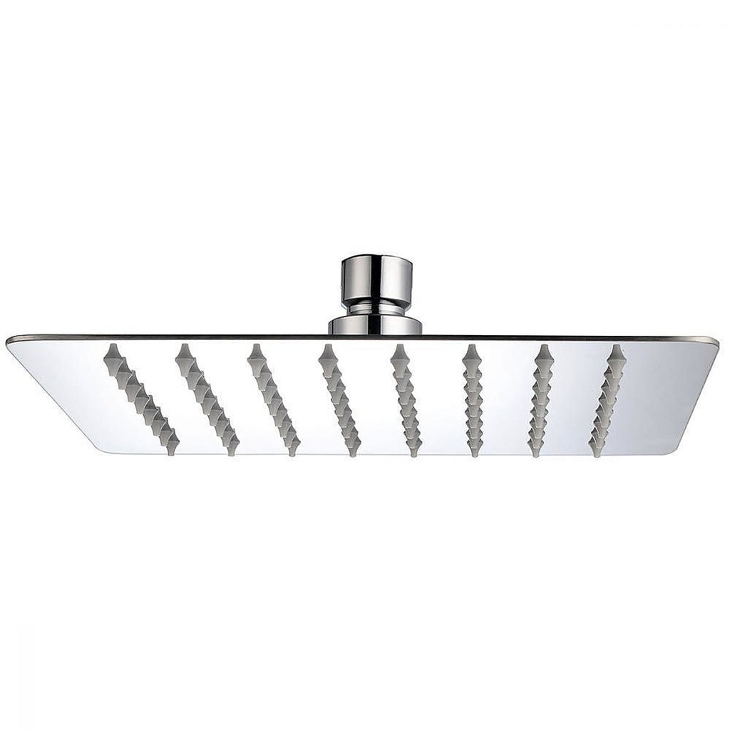 Regadera Plato Cuadrado 8” Antisarro Acero Inoxidable sin Brazo y Chapetón