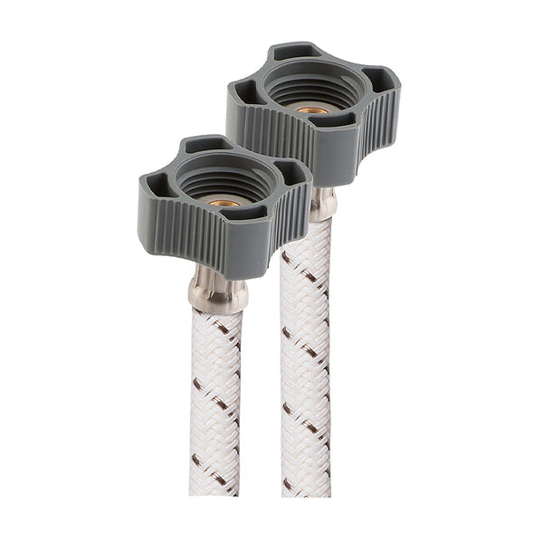 Manguera para Lavabo Flexible de Nylon 40 cm Salida 1/2”x1/2” Cierre a Mano