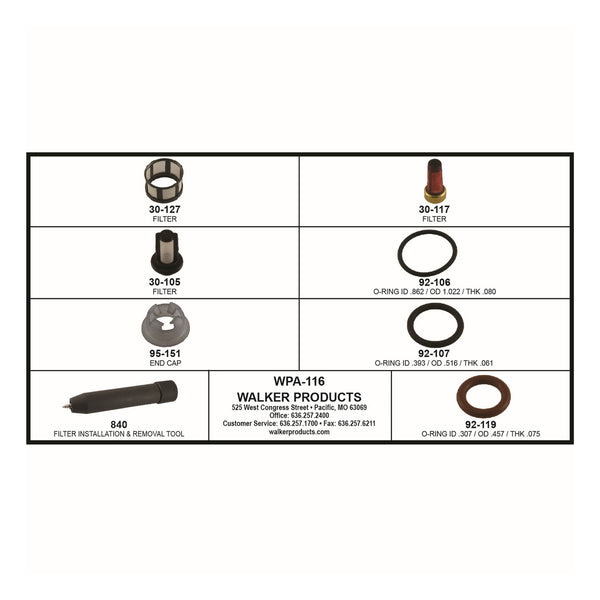 Kit de Reparación Inyector de Combustible WALKER WPA-116