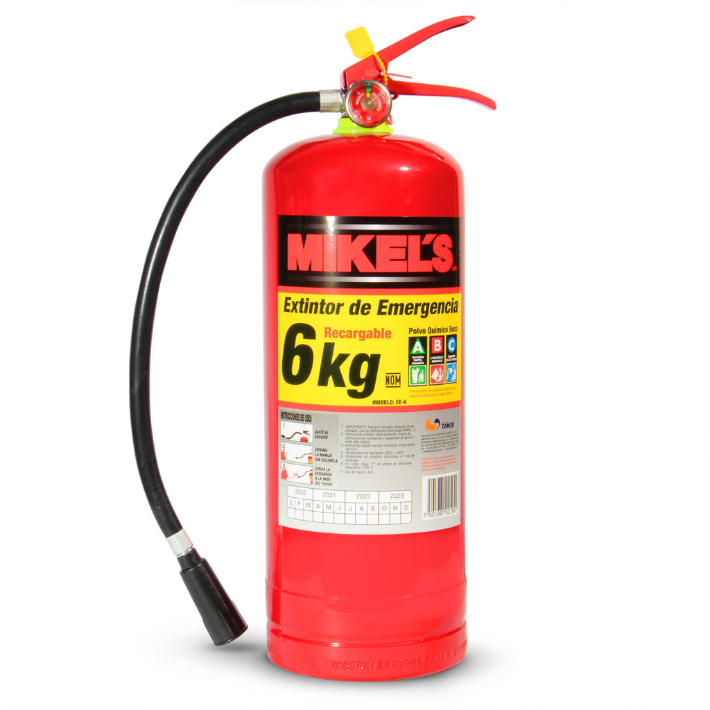 Extintor de emergencia recargable (6 kgs)