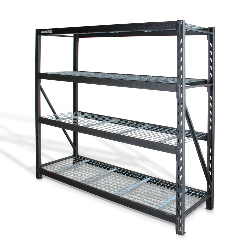 Estante para almacenaje metálico industrial (77”x24”) 4 repisas, 2.500 kg