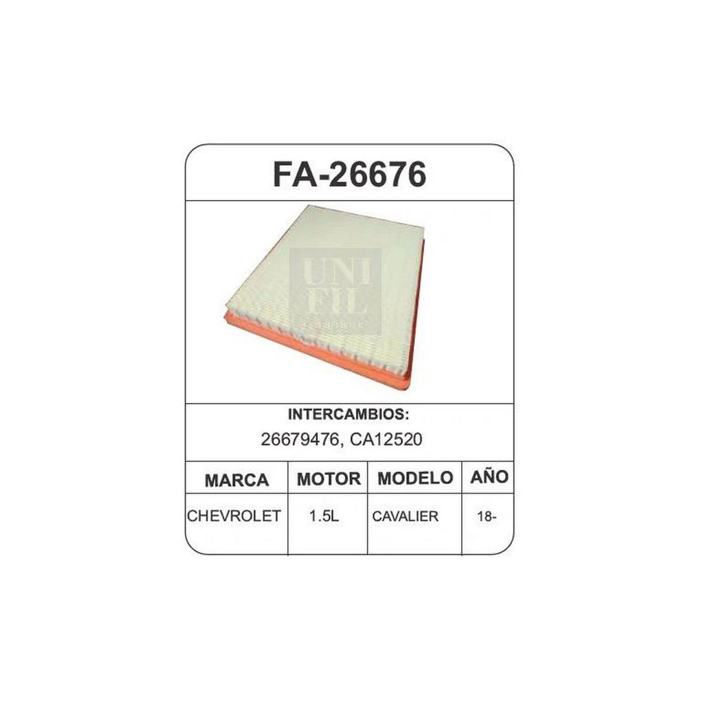 Filtro de Aire UNIFIL FA-26676