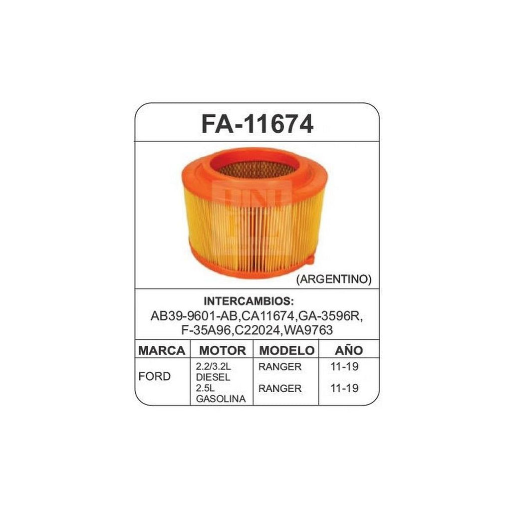 Filtro de Aire UNIFIL FA-11674