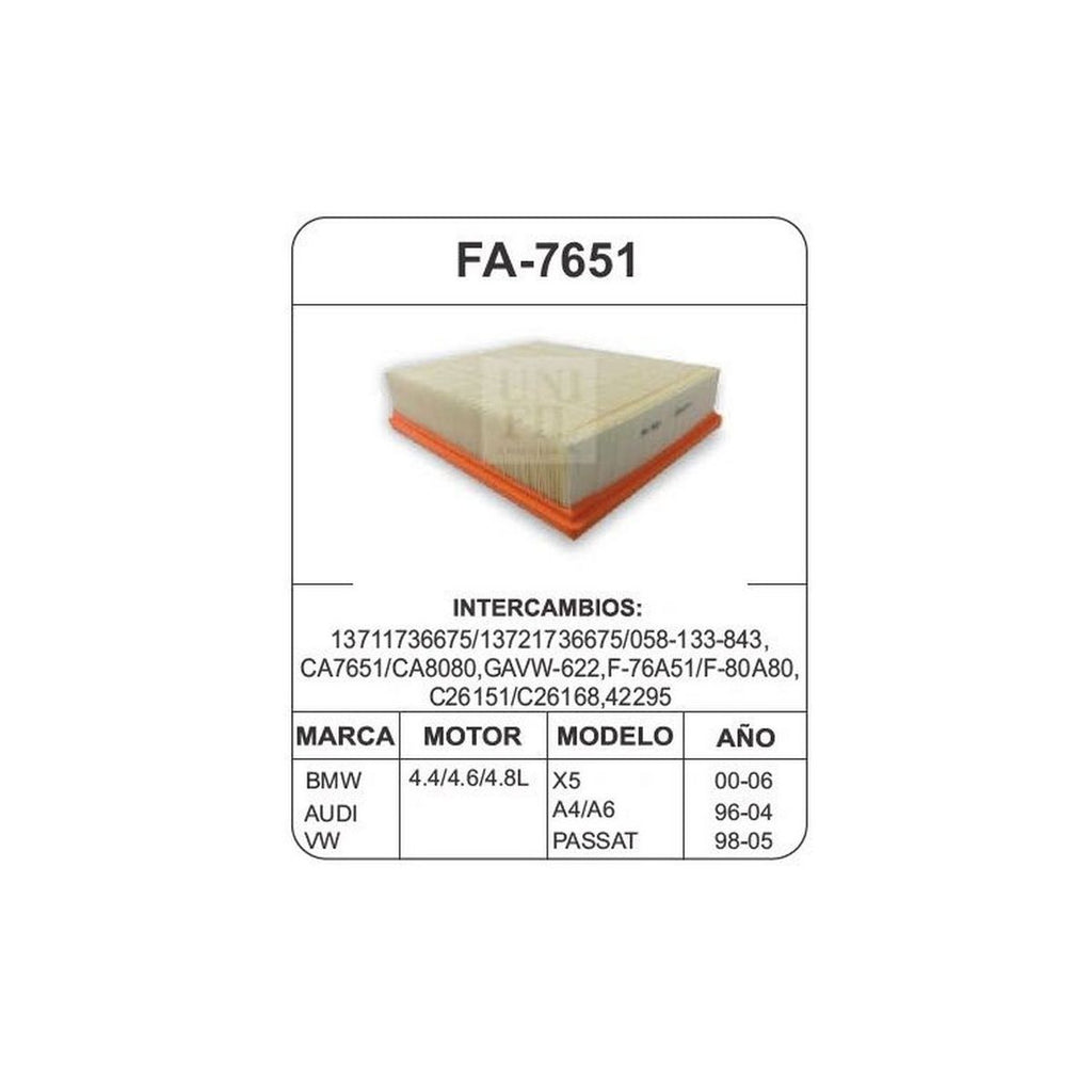 Filtro de Aire UNIFIL FA-7651