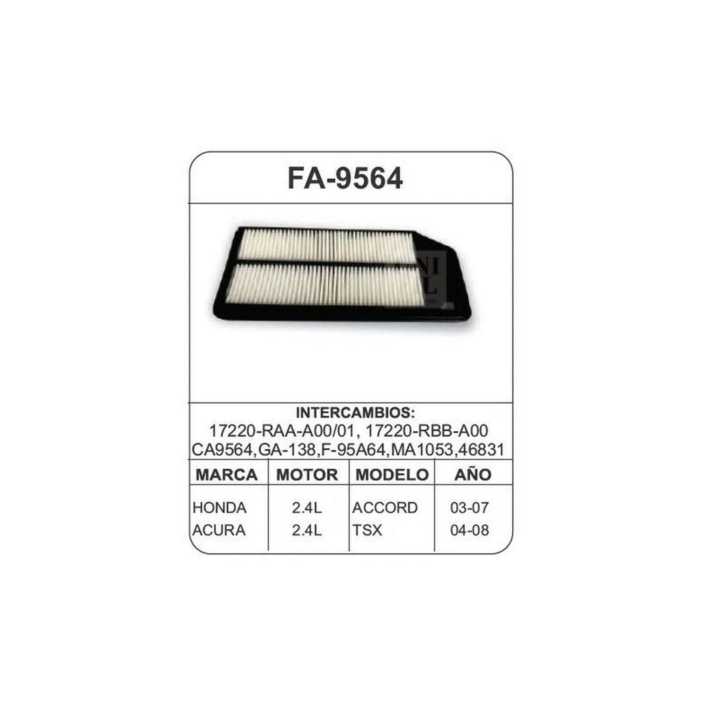 Filtro de Aire UNIFIL FA-9564