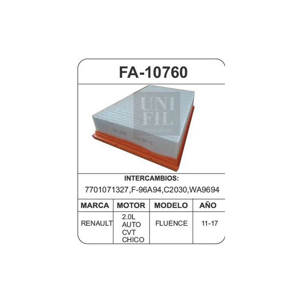Filtro de Aire UNIFIL FA-10760