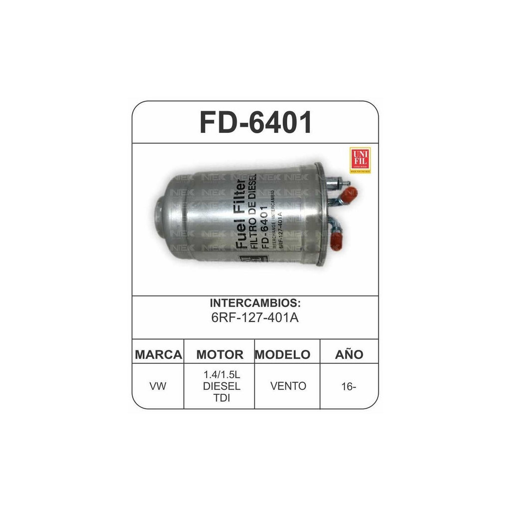 Filtro de Diesel UNIFIL FD-6401