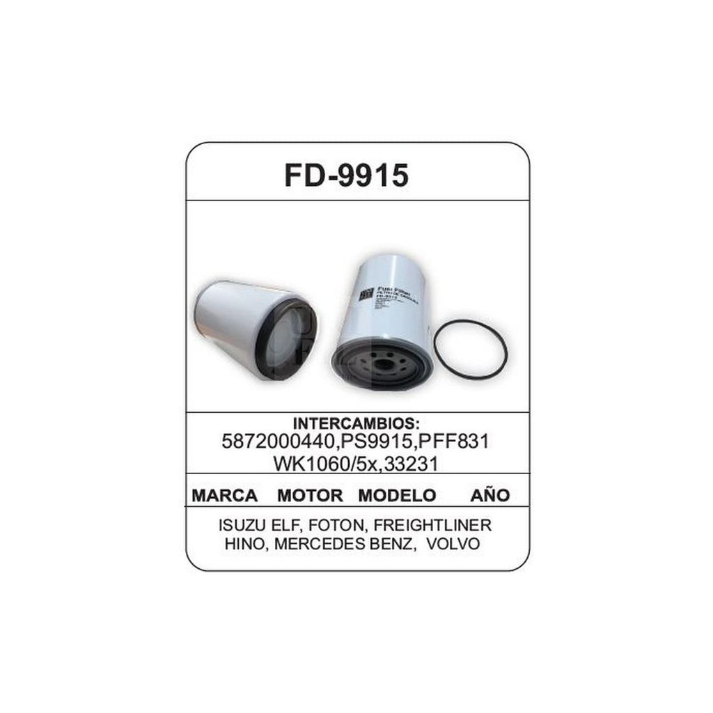 Filtro de Diesel UNIFIL FD-9915