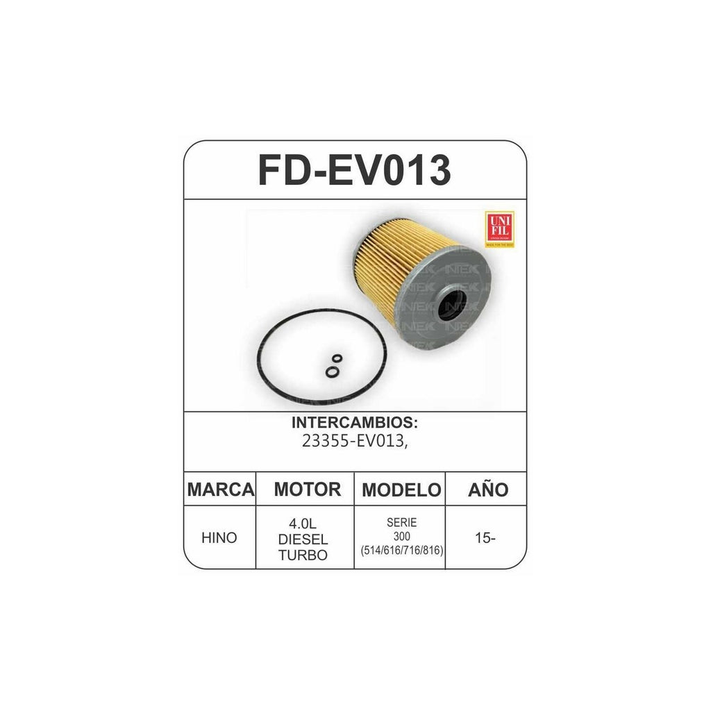 Filtro de Diesel UNIFIL FD-EV013