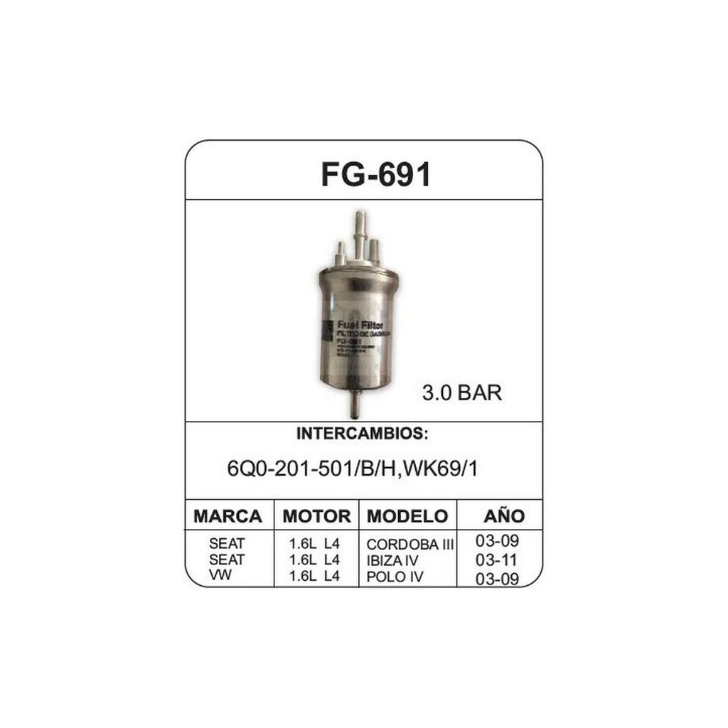 Filtro de Gasolina UNIFIL FG-691