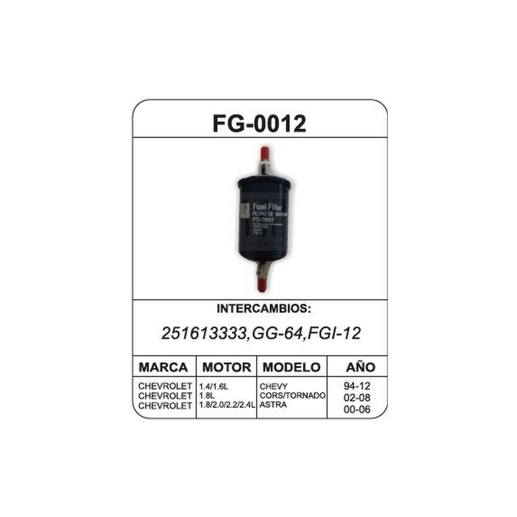 Filtro de Gasolina UNIFIL FG-0012