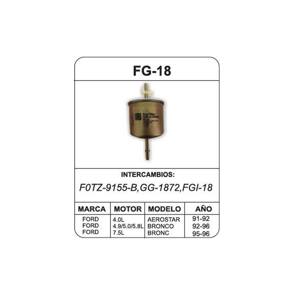 Filtro de Gasolina UNIFIL FG-18