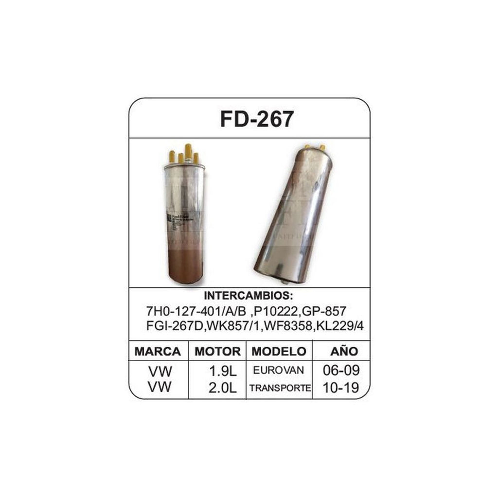 Filtro de Gasolina UNIFIL FD-267