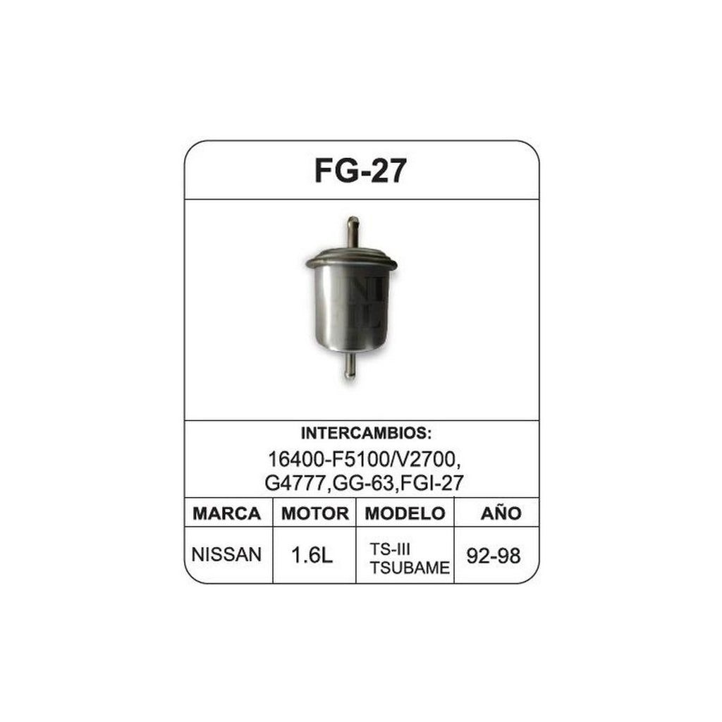 Filtro de Gasolina UNIFIL FG-27