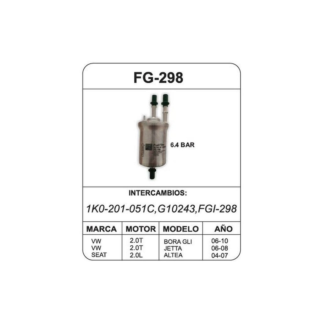 Filtro de Gasolina UNIFIL FG-298