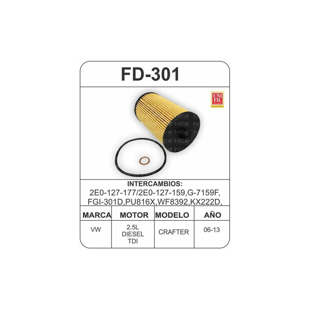 Filtro de Gasolina UNIFIL FD-301