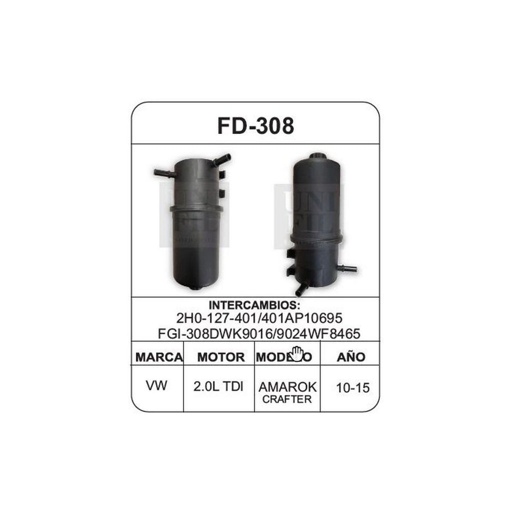 Filtro de Diesel UNIFIL FD-308