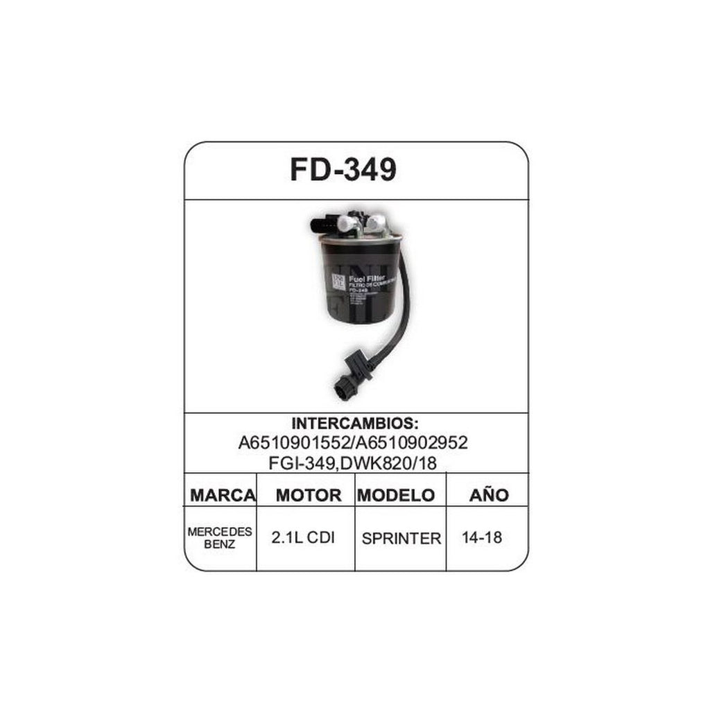 Filtro de Gasolina UNIFIL FD-349