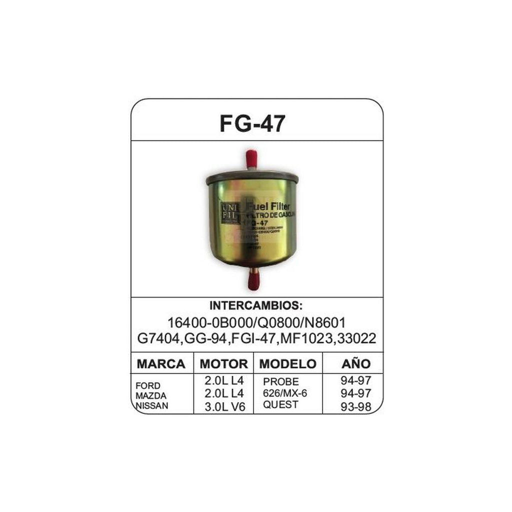 Filtro de Gasolina UNIFIL FG-47