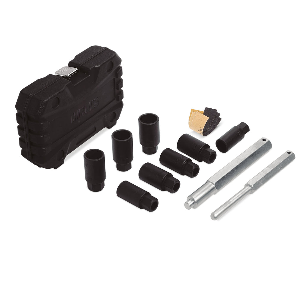 Kit dados extractores para birlos y tuercas de seguridad (10 pzas)