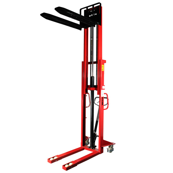 Montacargas hidráulico manual, 3 mts elevación, (1 ton)