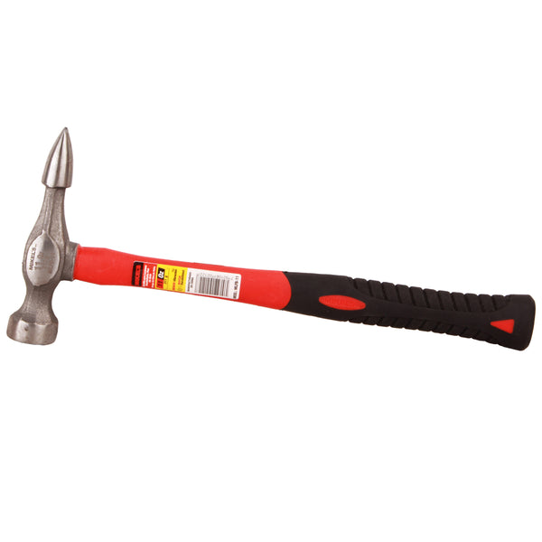Martillo para laminero desabollador fino de bola, mango de fibra de vidrio (11 oz)