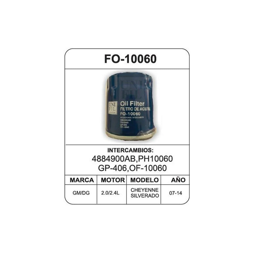 Filtro de Aceite UNIFIL FO-10060