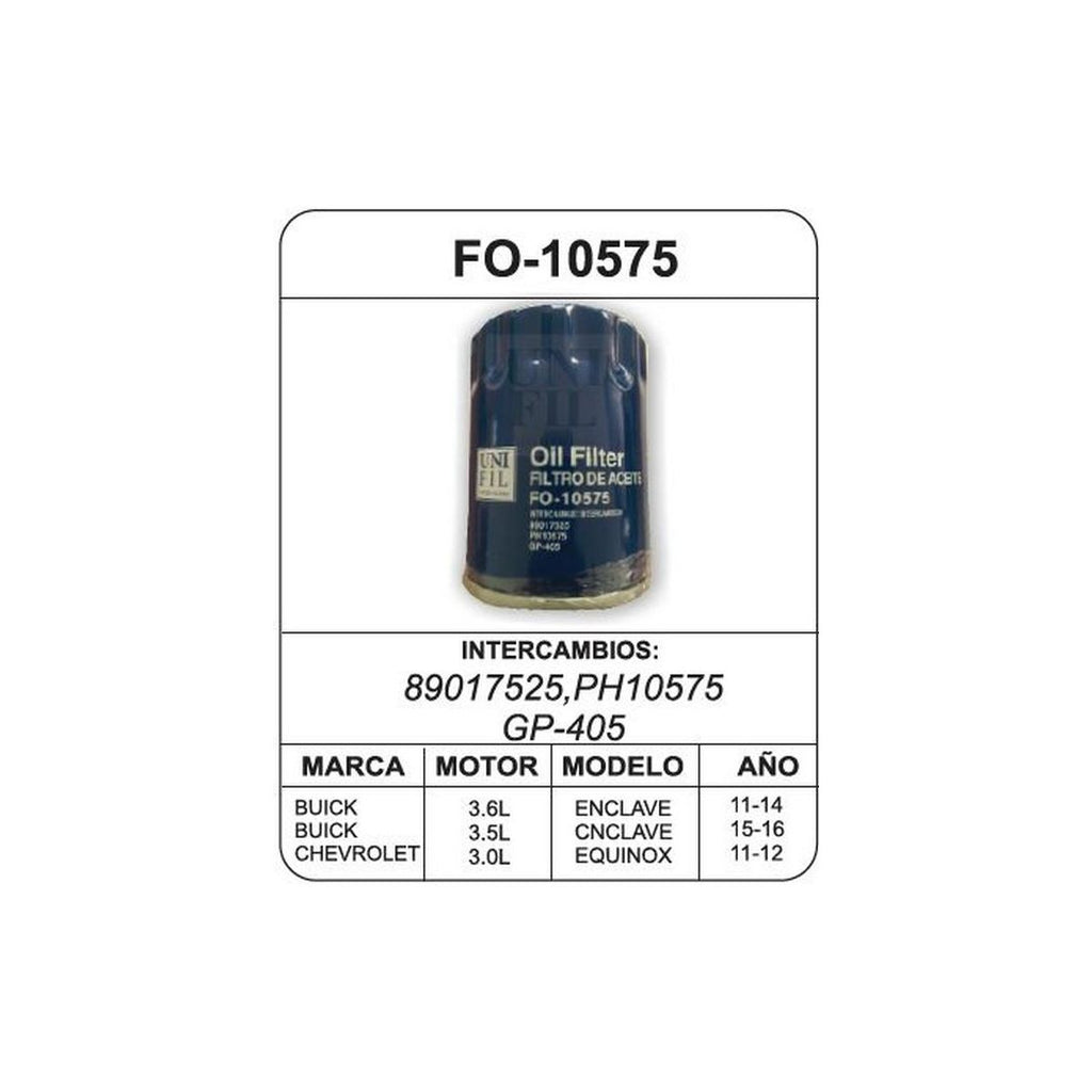 Filtro de Aceite UNIFIL FO-10575
