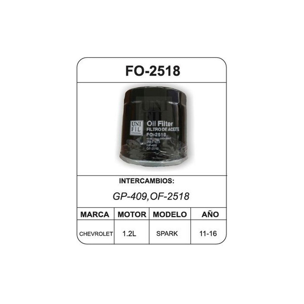 Filtro de Aceite UNIFIL FO-2518