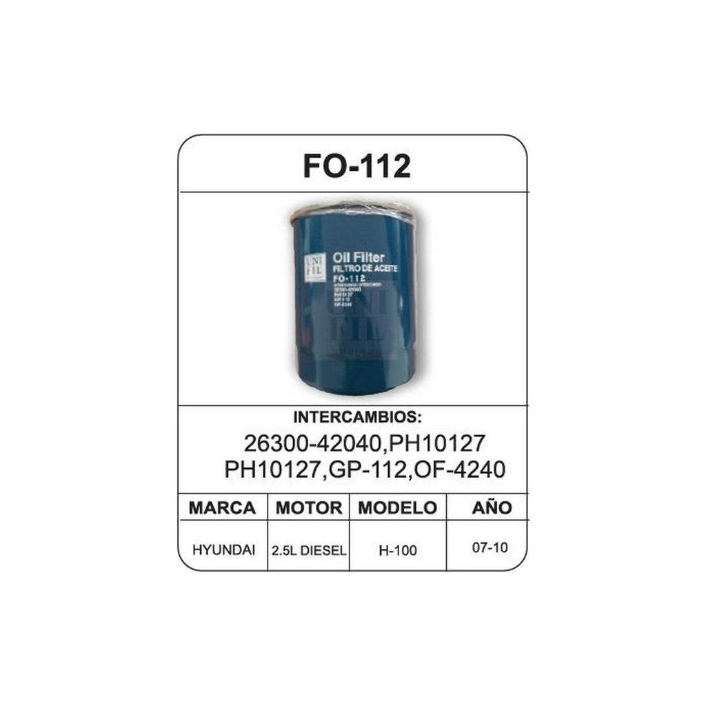 Filtro de Aceite UNIFIL FO-112