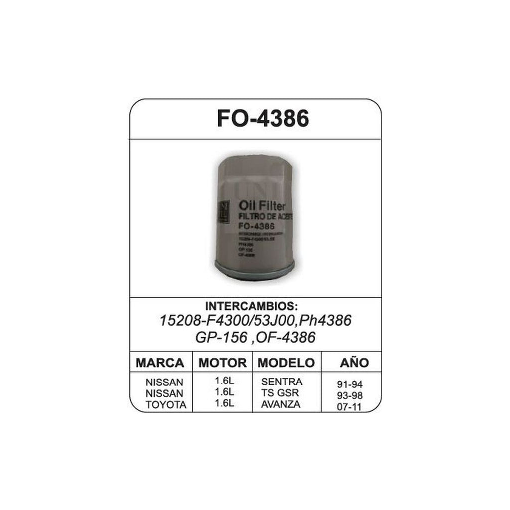 Filtro de Aceite UNIFIL FO-4386