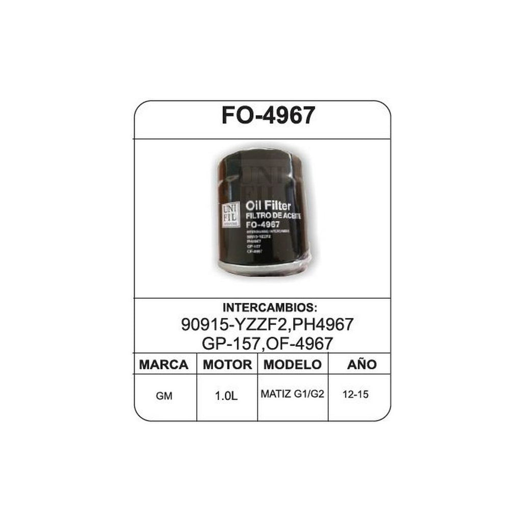 Filtro de Aceite UNIFIL FO-4967