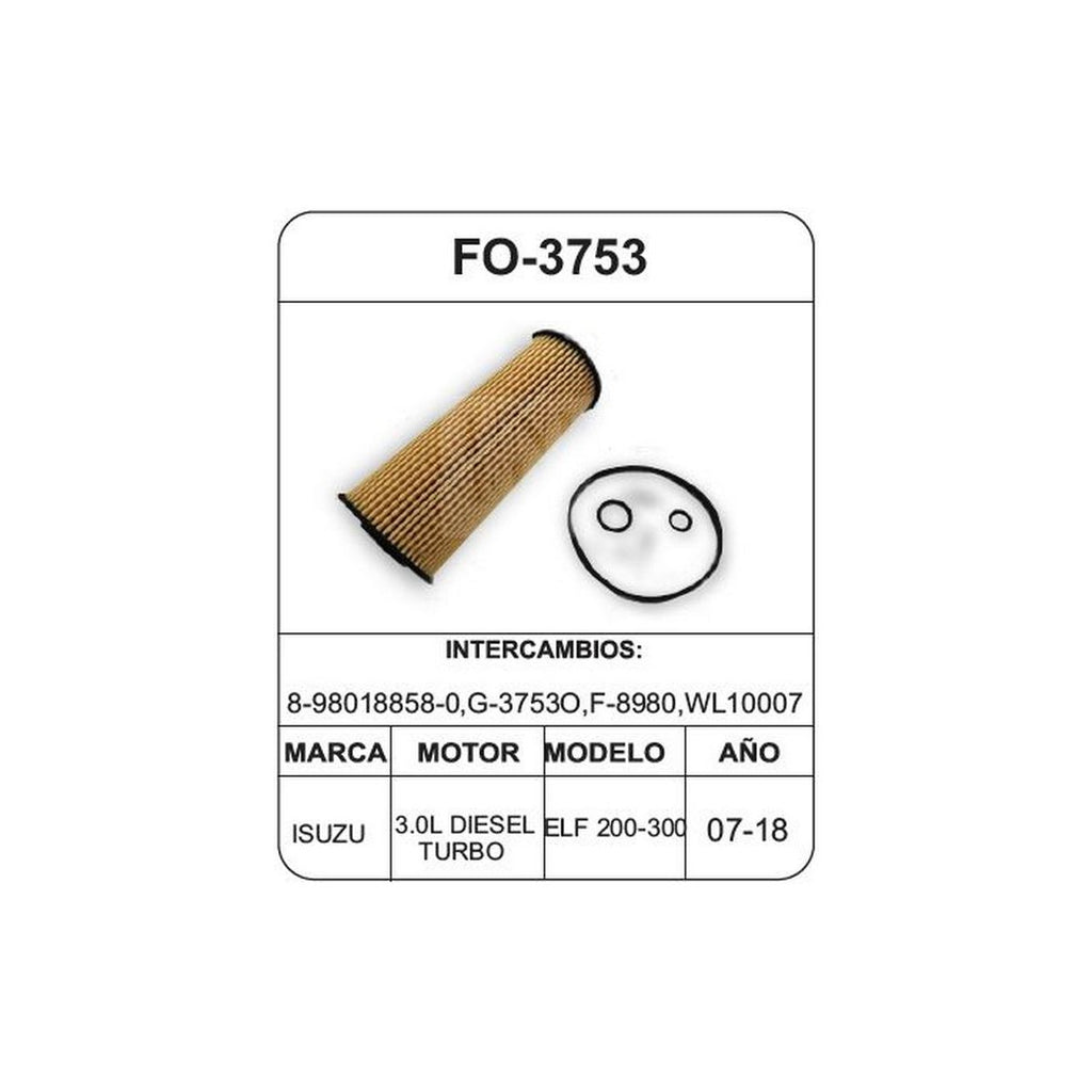 Filtro de Aceite UNIFIL FO-3753