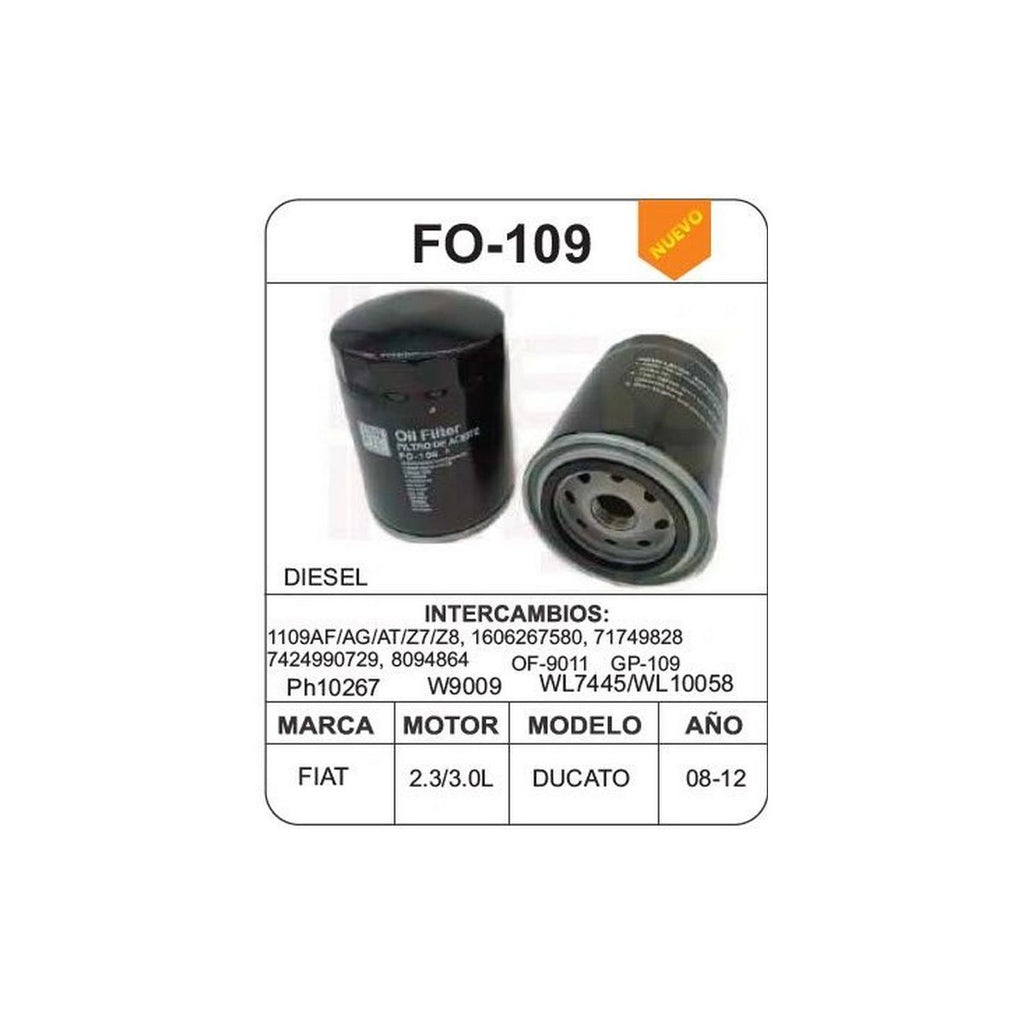Filtro de Aceite UNIFIL FO-109