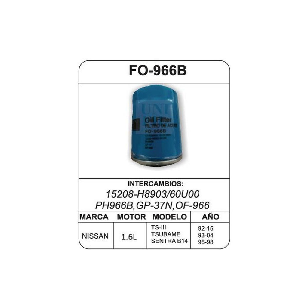 Filtro de Aceite UNIFIL FO-966B