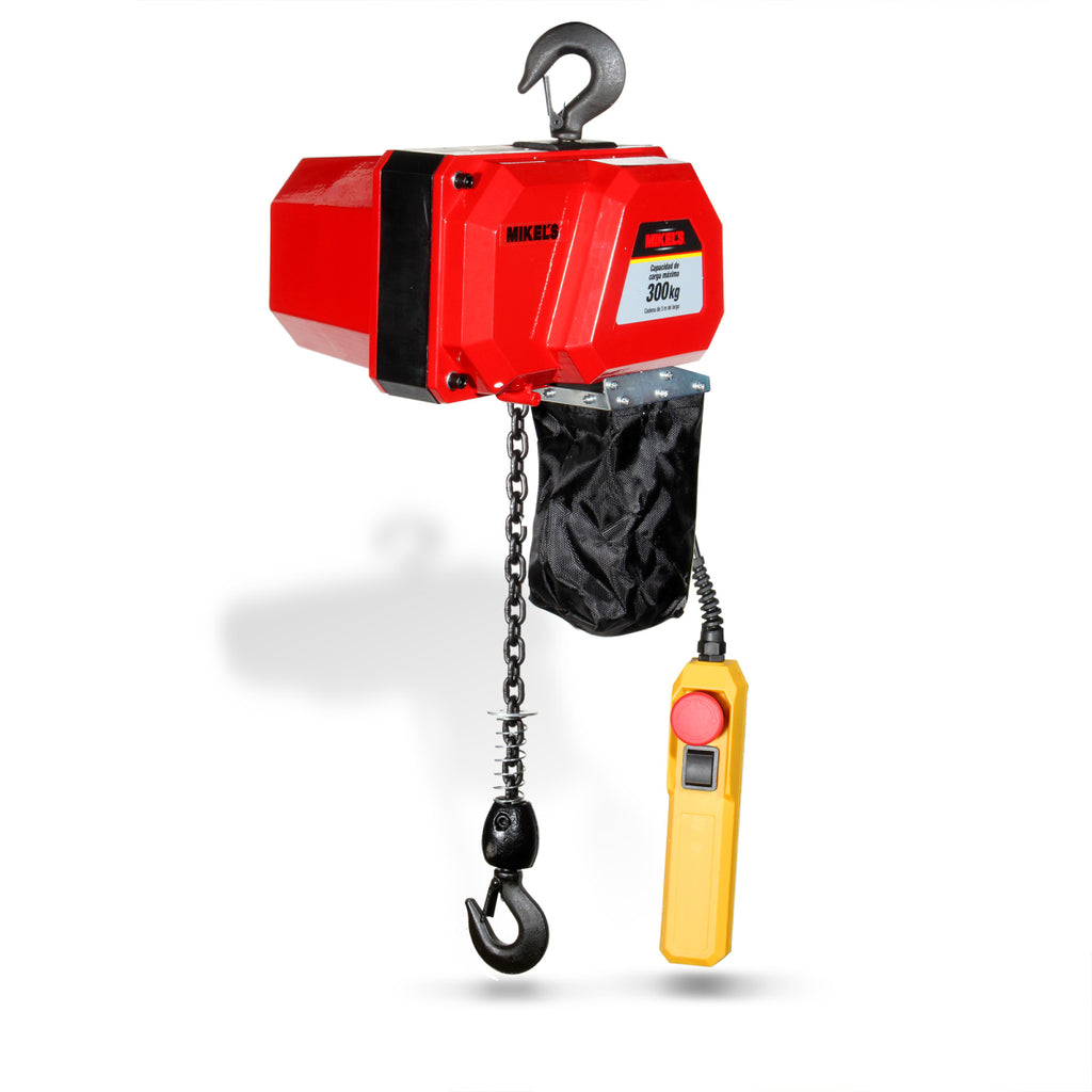Polipasto eléctrico (300 kg, cadena 3 mts)