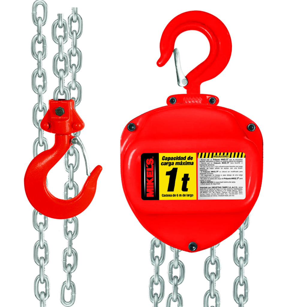Polipasto manual (1 ton, cadena 6 mts)